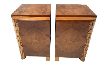 Two Art Deco Cabinets or Bed Side Tables, 1930s